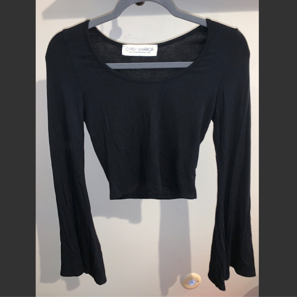 Bell Sleeve Crop Top